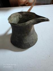 AnTiKa OSMANLI BAKIR CEZVE......BÜYÜK BOY 10X11 CM demir saplı