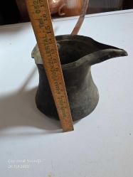 AnTiKa OSMANLI BAKIR CEZVE......BÜYÜK BOY 10X11 CM demir saplı