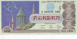 Milli Piyango Bileti 9 Aralık 1982 Çeyrek Ç Harfi
