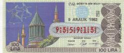 Milli Piyango Bileti 9 Aralık 1982 Çeyrek N Harfi