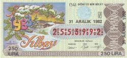 Milli Piyango Bileti 31 Aralık 1982 Çeyrek N Harfi
