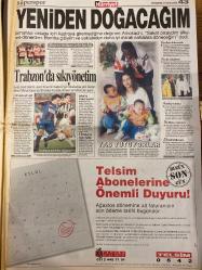 HÜRRİYET GAZETESİ DOĞUM GÜNÜ HEDİYESİ - 24 EYLÜL 1998 -TAM TAKIM 44 SAYFADIR -Recep Tayyip Erdoğan-Eyüp Aşık-Alaattin Çakıcı-Ertuğrul Özkök-Oktay Ekşi-Emin Çölaşan-Amokachi-İlyas Tüfekçi-Orhan Kaynar-Devrim Sağroğlu-Sadi Kemal Yaşar-Nihat İbadi-Mahsun Kırmızıgül-Bekir Coşkun-Serdar Turgut-Celine Dion-Murat Başaran  Siyasi hayatı bitti-Kaset depremi-İstifa kıskacında-Yılmaz: Eyüp Bey gereğini yapacaktır-Yeniden doğacağım-Trabzon’da sıkıyönetim-Dimas gelmiyor-Forma savaşı kızışıyor-Kokain gemisi-Mahsun’a gözaltı-Celine’e külot davası  Karikatür: Oğuz Aral-Karalama defteri-Recep Tayyip Erdoğan-Süleyman Demirel-Melih Gökçek-Abdullah Abdou-Faruk Kulin-Nazlı Ilıcak-Zeynep Atikkan-Sevim Koçoğlu-Gordon Mine-Mithrişah Safa  Tayyip’in bitişi-Mahkûm ettiren konuşma-Demirel: Hukuka herkes uyacak-Gökçek’ten Mandela benzetmesi-Abdou’ya Erdoğan’ın avukatı-Fazilet’in ‘Mükremin Abisi’-Karar Erbakan Hoca’yı rahatlattı-Bembeyaz kesildi-Küçüksöz: Güneydoğu’ya uzaktan bakmak yetmez-Şimdi moda kişiye özel ü