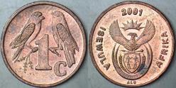 GÜNEY AFRİKA CUMHURİYETİ 1 CENT 2001.