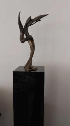 Soyut Bronz Kadın Heykeli – Sovyet Rus, 1980 Civarı, Muhteşem Patina
