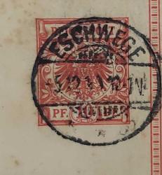 Alman İmparatorluğu 1895 yılında postadan geçmiş kart