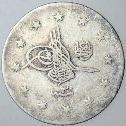 II. ABDÜLHAMİD GÜMÜŞ 2 KURUŞ 1293/30 KOSTANTİNİYYE DARBI. OSMANLI İMPARATORLUĞU.