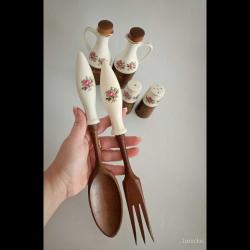 Vintage Porselen Hostess Salata Seti