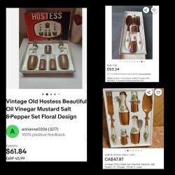 Vintage Porselen Hostess Salata Seti