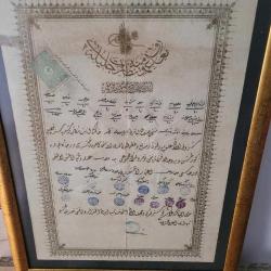 DEVLETİ ALİYE İ OSMANİYE NEZARETİ MAARİF UMUMİYE ŞEHADETNAME. DİPLOMA.