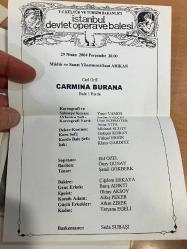 İstanbul Devlet Opera ve Balesi 2004 Carmina Burana Synopsis Kitapçık