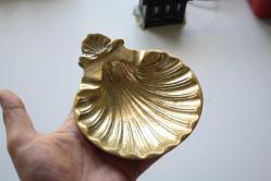 Vintage pirinç tepsi - Barok tarzı - Antika Fransız dekorasyonu  DETAYLAR RESIMLERDE (İ5 KASA