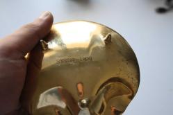 Vintage pirinç tepsi - Barok tarzı - Antika Fransız dekorasyonu  DETAYLAR RESIMLERDE (İ5 KASA