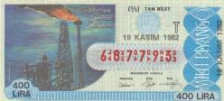 Milli Piyango Bileti 19 Kasım 1982 Tam T Harfi