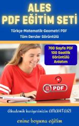 ALES Hazırlık Eğitim Seti (700 Sayfalık PDF Kitap + Görüntülü Dersler)