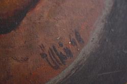 AHŞAP ÜZERİNE YAĞLI BOYA TABLO BÖYLESİ TÜRKİYEDE 1 TANE DAHA YOK YOK SANATÇI İMZALI 46 YILINA AİT (CD ODA