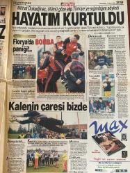 HÜRRİYET GAZETESİ DOĞUM GÜNÜ HEDİYESİ - 1 NİSAN 1999 -TAM TAKIM 30 SAYFADIR -Bill Clinton-Milosevic-Henri Hadioglu-Oktay Ekşi-Ertuğrul Özkök-Mithat Dukadinac-Celal Demirbilek-Ruşen Güven-İlhan Söyler-Alper Mert-Feldkamp-Alpay-Kerem Alışık-Hülya Avşar-Melahat Sönmez-Leyla Sönmez-Neil Armstrong-Mesude Ersan-Mustafa Kara  Rus muhripleri iniyor-Akdeniz ısınıyor-Tüm Kosova’yı kaybedersiniz-Kanlı plan-Sırp MiG’lerinin yarısı yok edildi-Ezelî dert tanıtılmıyoruz-PKK Sırp’ın safında yer aldı-Terslik mi var-Hayatım kurtuldu-Florya’da bomba paniği-Kalenin çaresi bizde-Ya yeneriz ya gideriz-Gurbetçiler fark yedi-Balic Beşiktaş maçında sahada-Feldkamp çarketti-Alpay: Fener’in hiç şansı yok-Evlilik sinyalleri-Her an kavga çıkabilir-2 milyona tırmanıyor-Onları ölüm bile ayıramadı-Şarlatan diyet sağlık bozuyor-Ay fotoğrafı için yeni sahtekârlık kanıtları  Karikatür: Güz Aral’ın karalama defteri-Melahat Sönmez-Leyla Sönmez-Fikret Hakan-Neil Armstrong-Mesude Ersan-Mustafa Kara-Savaş Ördu  Şarlatan diye