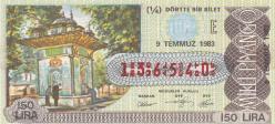 Milli Piyango Bileti 9 Temmuz 1983 Çeyrek E Harfi