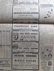 Cumhuriyet Gazetesi - 11 Aralık 1951 - İşletmeler Bakanı Hakkı Gedik Dün Vazifesinden İstifa Etti - İkinci Rus Notasına Niçin Cevap Vermedik - Beyaz Sarayda Dün Yapılan Toplantı - Yeni Araba Vapurumuz Kızkulesi  fotoğraf - Belediyecilik Derneği Kongresi Açıldı - Atina Büyükelçimiz Ruşen Eşref'in Sıhhi Durumu- Afrika'dan Geliyorum 21 yazan Haldun Sel Yazı Dizisi - İnsan Hakları Ve Yıldönümleri yazan A. Adnan Adıvar - 2000 Yılın Sevgilisi Yazan Refik Halid Karay - 1951 Nobel Mükafatları - Paris'te 6000 Arap Tevkif Edildi -  politika ve iş yazan Burhan Felek - Kore savaş birliğimizin eski komutanı tümgeneral Tahsin Yazıcı Ankara'da - Üçüncü Kore Kafilesi İle Yurda Dönen Kahramanlar - İki Sergi Yazan Güvemli - Sormagir Tuluat oyunu Muammer Karaca maksim'de - İngiltere'de Profesyonel Futbol Endüstrisi - Borsa - Köy Düğünleri İçin Tedbir Alındı - Yeni Ses Opereti Guguk 50. Temsil -Chevrolet Pikap Volvo T31 Traktör - şehir komedi tiyatrosunda Dimyata giderken oyunu - dans kraliçesi filmi