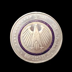 Almanya 5 Euro, Dünya Gezegeni (Planet Earth) - 2016J KM#348 ÇİL/MS-66