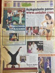 AKŞAM GAZETESİ DOĞUM GÜNÜ HEDİYESİ - 9 EYLÜL 2001 -TAM TAKIM 24 SAYFADIR -12 DEV ADAM ŞAMPİYONLUK YOLUNDA-12 Dev Adam-Bülent Ecevit-Devlet Bahçeli-Mesut Yılmaz-Semra Sezer-Dan Peterson-Aydın Örs-Demiz Çolakoğlu-Hidayet Türkoğlu-Leyla Kıral-Hüseyin Çağlar-Ümit Karan-Sergen-Nuri-Serkan-Yılmaz Vural-Süleyman Seba-Rıdvan Dilmen-Alex-Kemalettin-Revivo-Mert Meriç-Ayew-Serdar-Rivaldo-Karaman-Mustafa Denizli  Size kupa yakışır-Asıl bayram bu gece-Ecevit dedikodusu-YÖK’ten ikinci üniversite şansı-Arandığı gece kışlada kalmış-Üç kişiye 161’er milyar-Okul zili acı çalıyor-Bu kafa deli eder-Konuk terörü Muhtar’ı kızdırdı-12 Dev Adam Baş yaptı-Dünya Şampiyonu yapacağız-Hidayet beni unutma-Abdi İpekçi’de bayram-Takım olabiliyoruz-Bu can size feda-Sıra geldi şampiyonluğa-Aslan’ın golcüsü döndü-Lucescu: Kafalar Lazio maçındaydı-Gökdeniz kavgası-Fenerbahçe kaçtı Körfez yakaladı-Rota Almanya-Revivo muhteşem bir gol attı-Deplasmanda 3 gol başarısı