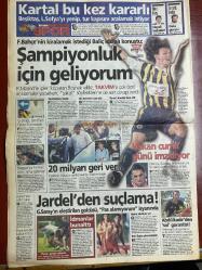 TAKVİM GAZETESİ DOĞUM GÜNÜ HEDİYESİ - 26 TEMMUZ 2000 -TAM TAKIM 16 SAYFADIR -Concorde-Balic-Hakan-Jardel-Oktay-Dürüst-Pope-Abdülkadir-Turgay Demir-Nouma-Stoilov-M.Yakın-Tayfun-Dimas-Abbas-Faruk Özçakın-Denizli-Gökhan-Tufan-Mehmet Ayaz-Mustafa Doğan-Ömer-Uche-Preko-Agassi-Michael Johnson-Serkan-İsmail Uygur-Taffarel  113 ölü-Concorde faciası-Sesten hızlı giden uçak düştü-Kartal bu kez kararlı-Şampiyonluk için geliyorum-Hakan cuma günü imzalıyor-20 milyarı geri ver-Jardel’den suçlama-Abdülkadir’den “sol” garantisi-Silahımız sabır-Stoilovlu Levski çok iddialı geldi-Fener pusuya yattı-Biyonik Mirkoviç-Üç genç yolcu-Terminötör Ömer-Yıllanmış şarap Uche-Kral dönüyor-Yine pres futbolu-Kaderi Münih’te belli olacak-Takımın ödülü 1 günlük izin-Çapkın-Birgi eşit şanstalar