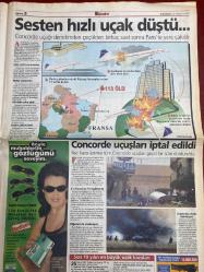 TAKVİM GAZETESİ DOĞUM GÜNÜ HEDİYESİ - 26 TEMMUZ 2000 -TAM TAKIM 16 SAYFADIR -Concorde-Balic-Hakan-Jardel-Oktay-Dürüst-Pope-Abdülkadir-Turgay Demir-Nouma-Stoilov-M.Yakın-Tayfun-Dimas-Abbas-Faruk Özçakın-Denizli-Gökhan-Tufan-Mehmet Ayaz-Mustafa Doğan-Ömer-Uche-Preko-Agassi-Michael Johnson-Serkan-İsmail Uygur-Taffarel  113 ölü-Concorde faciası-Sesten hızlı giden uçak düştü-Kartal bu kez kararlı-Şampiyonluk için geliyorum-Hakan cuma günü imzalıyor-20 milyarı geri ver-Jardel’den suçlama-Abdülkadir’den “sol” garantisi-Silahımız sabır-Stoilovlu Levski çok iddialı geldi-Fener pusuya yattı-Biyonik Mirkoviç-Üç genç yolcu-Terminötör Ömer-Yıllanmış şarap Uche-Kral dönüyor-Yine pres futbolu-Kaderi Münih’te belli olacak-Takımın ödülü 1 günlük izin-Çapkın-Birgi eşit şanstalar