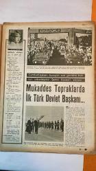 HAYAT HAFTALIK HABER MECMUA, DERGİSİ - ORTA SAYFA POSTER : 1. Sultan Yıldırım Bâyezid Han Gazi - 15 ŞUBAT 1968 - SAYI: 815 - SIRA NO: 593 - MEHMET A. KAYABAL - ŞEMSI KUSEYRÎ - CEVDET SUNAY - KRAL FAYSAL - ÇAĞLAYANGİL - HAFIZ OSMAN - TURGUT REİS - VASFI RIZA ZOBU - TAMER GÜVENÇ - 1930’LARIN SAÇ TUVALETİ GERİ GELDİ - MUKADDES TOPRAKLARDA İLK TÜRK DEVLET BAŞKANI - SUUDİ ARABİSTAN’DA TÜRK HEYETİNE COŞKULU KARŞILAMA - KÂBE’DE KUR’AN-I KERİM HEDİYESİ - VASFI RIZA ZOBU’NUN SANATI VE EVLİLİĞİ - OSMANLI’NIN HİCAZ’DAKİ MİRASINA ZİYARET - SUUDİ ARABİSTAN’DA MODERNLEŞME - RİYAD SİLAH FABRİKASI ZİYARETİ - CEVDET SUNAY - KRAL FAYSAL - ŞEMSI KUSEYRÎ - HÜSEYİN - YADRANGA - SLAVREA - JAPONYA’DA ESEN BATI RÜZGÂRI - XXI. ASIRDA TOKYO - NEDEN JAPONYA - ANKARA’DAKİ KÜÇÜK BİRLEŞMİŞ MİLLETLER - ANKARA KOLEJİ’NDE 27 MİLLETTEN ÖĞRENCİ - MİLLİ GELİRDE JAPONYA’NIN YÜKSELİŞİ - TOKYO’DA HİPPİLER VE NEON IŞIKLARI -  TAM TAKIM 48 SAYFA