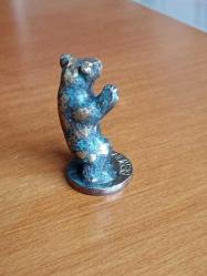 BERLİN AYISI PİRİNÇ DÖKÜM NADİR KOLEKSİYONLUK DEKORLUK..