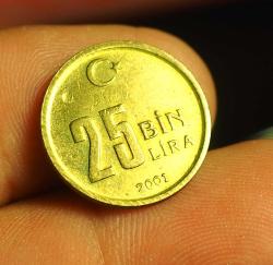 2001 TÜRKİYE 25.000 LİRA