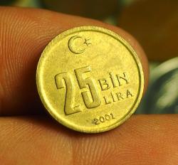 2001 TÜRKİYE 25.000 LİRA