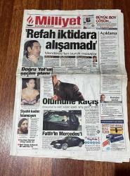 MİLLİYET GAZETESİ 16 MART 1997 PAZAR - DİKKAT ÖN SAYFADA RESİM KESMİŞLER EKSİK VAR FOTOĞRAFLARA İYİ BAKALIM... HALİYLE... - GAZETE KARGOYA İKİYE KATLANMIŞ OLARAK VERİLECEKTİR AMA MUTLAKA KARTONLA KAPLAYACAĞIM BİLGİNİZE :)