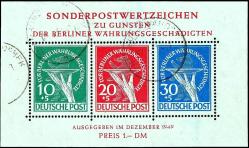 Berlin, 1949,  Berlin Para Birimi Mağdurları için [Mi.Nr:DE-BE BL1], Otantik Damgalı / Ekspertiz Belgeli, Katalog Değeri: 2500,00€