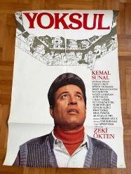 YOKSUL * KEMAL SUNAL * ZEKİ ÖKTEN * 1985 * ORİJİNAL SİNEMA FİLM AFİŞİ / POSTER * 70 x 100 CM