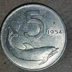 İTALYA 1954  5 LİRE