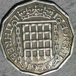 İNGİLTERE  1956   3 PENCE