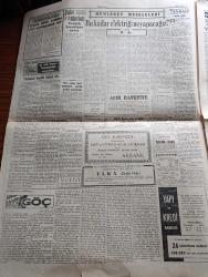 Cumhuriyet Gazetesi - 3 Ekim 1958 - Amerkan hazine bakanı Anderson Başbakan Adnan Menderes ile görüştü - Diyanet İşleri Reisi Eyüp Sabri Hayırlıoğlu Derhal Vazifesinden İstifa Etmeli - Türkiye'ye Modern Silahlar Verilecek - 25 Ağustosa Kadar Gümrüklere Gelen Mallar - Porselen Fabrikası Açıldı - Eczacıbaşı Fabrikası Bu Sene 3600 Ton Sofra Takımı Ve Sıhhi Malzeme İmal Edecek - Kur'an-ı Kerim'in Latin Alfabesiyle Yazılması - Batık Dumlupınar Denizaltısı'na Dün Halat Takılamadı fotoğraf - İlk Kadın Jet Pilotumuz Leman Bozkurt Vazife Başında  - Osmanlı Donanmasının Tarihinde Karanlık Sayfalar Yazan Cemalettin Saraçoğlu Yazı Dizisi - Küba'ya Tayin Edilen İlk Türk Büyükelçisi Nureddin Pınar - Tekrar Perdeye Dönen ve Dönecek Eski Sinema Yıldızları Greta Garbo  Marika Rökk fotoğraflar - İsrail Ormanlarının Robin Hood'u Derleyen M. Kenan Kan Yazı Dizisi - Maliye Bakanı Hasan Polatkan Yeni Delhi'ye Hareket Etti - Galatasaray Beyoğluspor'u farklı Yendi - 100.000 kişilik stadın arsası alınamıyor
