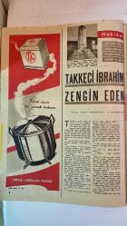 HAYAT HAFTALIK HABER MECMUA, DERGİSİ - ORTA SAYFA POSTER : TÜRK HAMAMI - 6 NİSAN 1961 SAYI: 15 - KAPAK : DANY SAVAL - SADUN ALTUNA - FİKRET ANT - HİKMET ANDAÇ - ORHAN TAHSİN - KEMALEDDİN TUĞCU - TURGUT ETİNGU - ADNAN ERİM - MUALL BAYRAKTAR - İHSAN TAYŞILI - TURGUT BIÇAKÇIOĞLU - AYHAN ERER - İNAL TENGİZMAN - EROL DERNEK - YILMAZ ÇETİNER - OZAN SAĞDIÇ - ELIZABETH TAYLOR - BELINDA LEE - EDDIE FISHER - WILLIAM A. CONANT - ELMER ROBINSON - JAMES J. CARNEGLIA - JAMES PETILLO - MAX A. COHEN - MINNIE ARTHUR - CHARLES SCHODCRAFT - WEDWORTH CLARKE - NATHANIEL D. ARNOTT - HAKİKAT OLMUŞ RÜYALAR - ELIZABETH TAYLOR ARTIK İYİLEŞTİ - HAYAT MECMUASI 5 YAŞINDA - DULLAR GEMİSİ İSTANBULDA - GEMİNİN ŞEN DULLARI - THUTS VE ÖTEKİ KRALLAR - RENKLİ GECELER - KİMSEYE AÇILAMAMAK KORKUSU - DULLAR GEMİSİ İSTANBULDA HİKAYESİ, YAZAN : ORHAN TAHSİN -HAZRETİ MUHAMMEDİN HAYATI - İSLAM DİNİ VE MEDENİYET - TAKKECİ İBRAHİM AĞA ZENGİN EDEN RÜYA - HOLLYWOOD'DA YENİ FİLMLER - DALIAH LEWIE'NİN   -  EKSİKSİZ TAM TAKIM 48 SAYFA