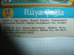 RÜYA ÇAĞLA KASET 2 ADET LAMBADA ve AŞK ÜÇGENİ KAĞIT BASKI ÇOK NADİR
