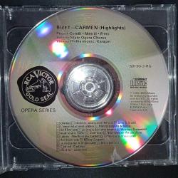 Cd Bizet Carmen highlights Orijinal, 1990 Amerikan baskı. Kartoneti yok. Disk 10 üzerinden 9.5 sorunsuz çalışıyor.