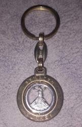 SEMAZEN TEMALI ANAHTARLIK.  İÇİNDEKİ SEMAZEN DÖNERLİ, HAREKETLİ.  KONDİSYON YÜKSEK KOLEKSİYONLUK NADİR