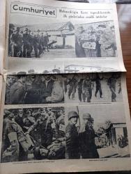 Cumhuriyet Gazetesi - 2 Kasım 1950 - Nutuk'tan ilhamlar yazan Nadir Nadi Başmakale meclis Celal Bayar'ın Nutku ile açıldı - Celal Bayar'ın direktifi sözden fazla iş - Mehmetçiğin Kore'deki ilk resimleri - Kore'deki Türk Birliği kampında günlük hayat - Amerikan başkanı Truman'a Suikast - üniversitelerimiz yeni ders yılına girdiler fotoğraf - Kore'deki subay ve erlerimizden ailelerine mektuplar - Müzeyyen Senar Işıl Sabite Tur Gülerman Perihan Altındağ Sözeri Salahattin Pınar Tepebaşı belediye gazinosunda - efes'ten dönen din adamları İstanbul'da - Karanlık Oda yazan Peride Celal Yazı Dizisi - Gayrimatbu gazeteler yazan Burhan Felek - Hamiyet Yüceses İnsaf Münir Rakkase Şehrazad Taksim kristal salonunda - İstanbul Ankara Radyosu Programı - Kore'deki subaylarımız Cumhuriyet okuyorlar fotoğraf - Taegu'daki kampımızda erlerimiz Jii Jitsu egzersizleri yaparlarken fotoğraf - tanınmış bir Yunan tiyatro yazarı Sipiropulos İstanbul'da - Kasım Gülek'in ifadesi alındı -  Baysal çiçek mağazası
