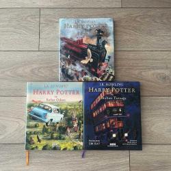 1. BASKI SET ! Harry Potter ve Felsefe Taşı, Sırlar Odası, Azkaban Tutsağı (Resimli Özel Baskı 3 Kitap Takım)