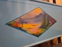 1970.lerden, Bulgaristan malı, yaylı somya demonte karyola  Baza başlık ve ayaklıkta el çizimi resim var. Orjinalinden böyle.   demonte