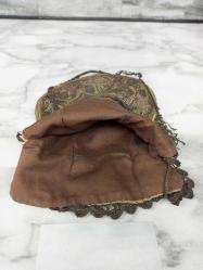 Antika Osmanlı Saray İşi Tuğralı Suzani İşçilikli Altın - Para Kesesi