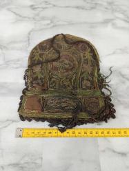 Antika Osmanlı Saray İşi Tuğralı Suzani İşçilikli Altın - Para Kesesi