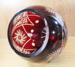 ViNTaGe ÇEKOSLOVAK BOHEM KRİSTAL CaM KÜP VAZO....