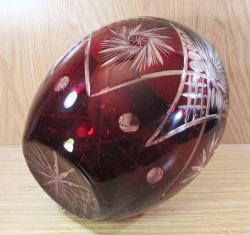 ViNTaGe ÇEKOSLOVAK BOHEM KRİSTAL CaM KÜP VAZO....