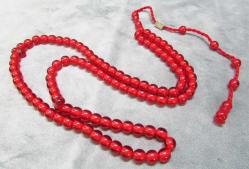 OSMANLI BENZETME UstA İmzaLı SIKMA KEHRİBAR 99 LuK DuA TaNeLeRi-NAMAZ TESBİHİ....8mm