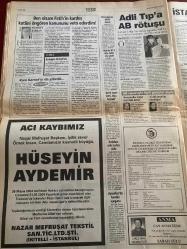 SABAH GAZETESİ DOĞUM GÜNÜ HEDİYESİ - 30 MAYIS 2004 -TAM TAKIM 42 SAYFADIR -Yıldırım Demirörenden Değerli Beşiktaşlılara Başlıklı Kongre Üyelerini ilgilendiren seçim yazısı tam ilan-Aslıgül Yıldız-Meral Banu Avar-Nurettin Tığlı-Etter Karabıyık-Sezer-Yavuz Donat-Taha Akyol-Mehmet Barlas-Benz Üründül-Daum-Tomas-Hooijdonk-Yıldırım-Affan Keçeci-Erol Kaynar-Fikret Orman-Yıldırım Demirören-Le Guen-Zidan-Jacques Santini-Demirören-Mattheaus-Buruk-Şahin-Tuncay-Ersun Yanal-Schumi-Senna-Volkan Kürşat Bekiroğlu-Ümit Özat-Bahadır Beyarslan-Bülent Aydemir-Ali Ekber Yıldırım-Çelik-Yavuz Donat-Hayırlı işler hocam-İmam hatibe de türban düğümü-Adli Tıp kriteri-O da CIA damgalı-Fener’de seçim freni-Tomas umudu kesti-Hooijdonk 69 dakika-Yıldırım takasa soğuk-Karar Beşiktaş’ın-Zidan’dan 5 senelik imza-Yabancıları Santini seçti-Demirören Alman dedi-Şahin bombaladı-İndir onu Tuncay-Schumi rekora doğru-Turkcell Nisan-Mayıs Futbol Ödülleri sahiplerini buldu-Marjinal dayatma bizi ürkütmez anlaşacağız-Zorlamayla