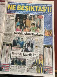 SABAH GAZETESİ DOĞUM GÜNÜ HEDİYESİ - 15 EYLÜL 2001 -TAM TAKIM 38 SAYFADIR -Albayrak-Yavuz Donat-Mehmet Tezkan-Ecevit-Bilgiç-Daum-Hasmet Babaoğlu-Ali Gültiken-Mehmet Özdilek-Aykut Kocaman-Sunu Sarıoğlu-Fatih Doğan-Gökmen Yüce-Sinan Engin-Fatih Akyel-Lucescu-Lazetiç-Güngör Mengi-Rudolph Giuliani-4 ülke hedefte-Türkiye’den tam destek-DGM’nin yetki alanı değişecek-Albayrak’ın üç kardeşi aranıyor-Ankara’ya büyük övgü-Büyük sever-Sifo kursa başlıyor-Aykut havalanmadı-İstanbul-Yönetim istifa-Ne Beşiktaş-Bak Lucescu-Luci’nin rehavet korkusu-Fener’de Lazetiç krizi-Cehennem anı-Vietnam gibi-Kirli müttefikler-Giuliani’nin reytingi yükseldi-Çetin Altan-Tevfik Yener-Sibel Nesimen-Ecevit-Saddam Hüseyin-Nazım Ercüm-Salih Aydın-Muhammed Ali-Yılmaz-Öymen-Kıyamete rağmen sahne ışıkları yandı-215 Türk aranıyor-Bütün Müslümanları düşman görmeyin-Katedralde Kuran okundu-Tehditler yüzünden İslam okulu kapatıldı-Ankara dört senaryoya hazır-Mücadelede ABD’nin yanında yer alacağız-İncirlik’te hareketli gün-Tür